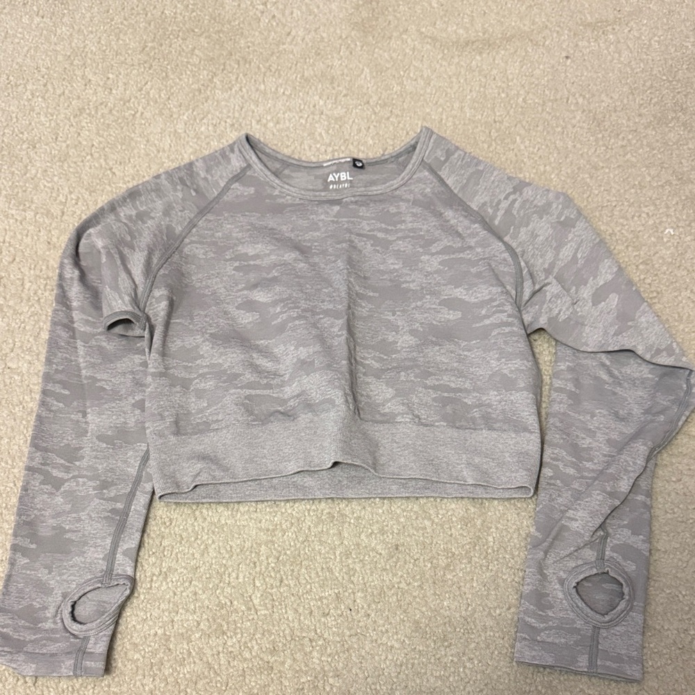 AYBL Gray Camouflage Crop Top